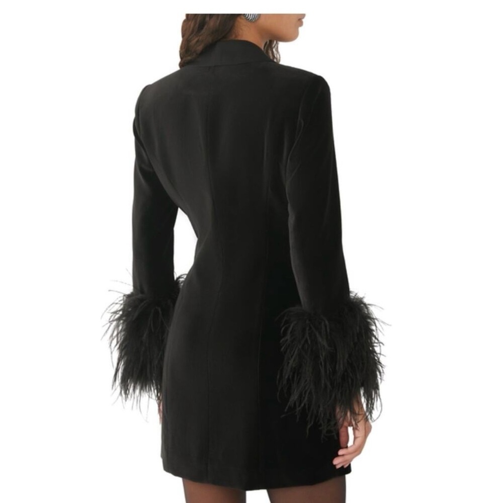 Balmain Black Blazer with Feathered Cuffs - Picture 4 of 4